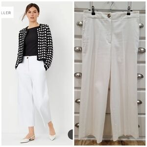 NWT Ann Taylor White Ankle Pants